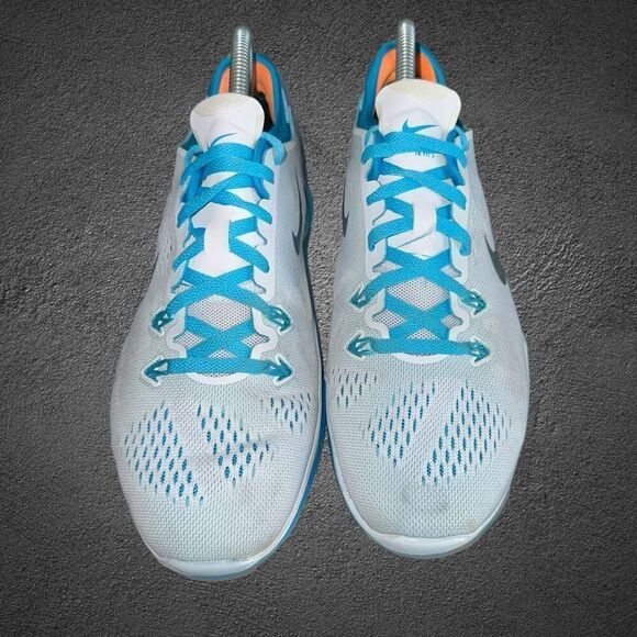 Nike Free 5.0 TR Fit 5 Women’s Size 8 Shoe White Blue Lagoon Running Sneaker - Picture 2 of 9